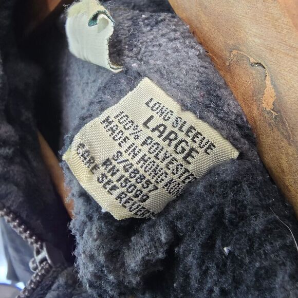 Fleece Vintage Pullover Mens Large Gray Quarter Zip 90s Jacket Sweater Plaid - Picture 4 of 12